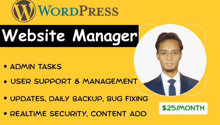Custom Web Developmentsupport, maintenance, and manager